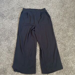 Melloday Black wide leg pants trousers with pockets